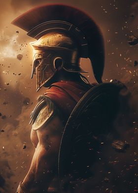 Spartan At The Battlefield