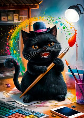 Galactic Painter Cat