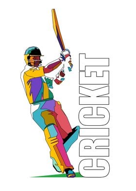 Cricket Pop Art