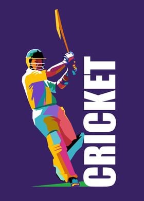 Cricket Pop Art