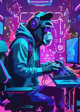 Cyber Monkey Gamer