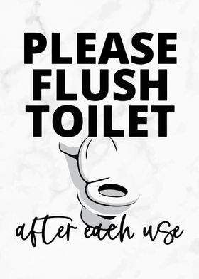 Funny WC Flush The Toilet 