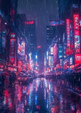 Cyberpunk City Japan