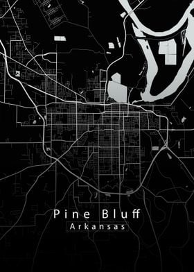 Pine Bluff Arkansas Map