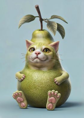 Pear cat funny