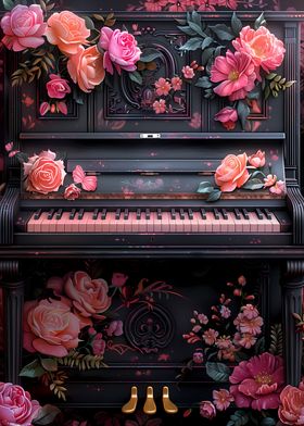 Floral Pink Piano