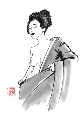 undressing geisha