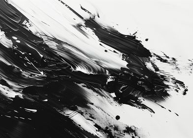 Black  White Abstract Art