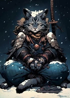 Samurai Cat Japan