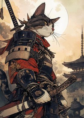 Samurai Cat Japan