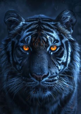 A Tiger With Yellow Eyes