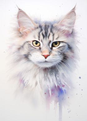 watercolor suphalak cat