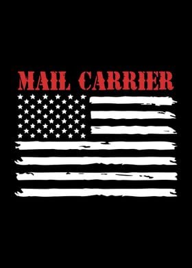 Mail Carrier Us Flag