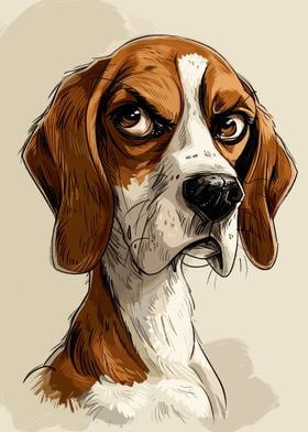 Beagle Caricature