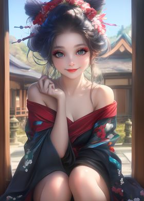 Elegant Japanese Geisha