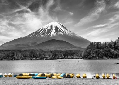 Lake Shoji and Mount Fuji