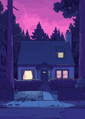 Home Lofi Pink Retro