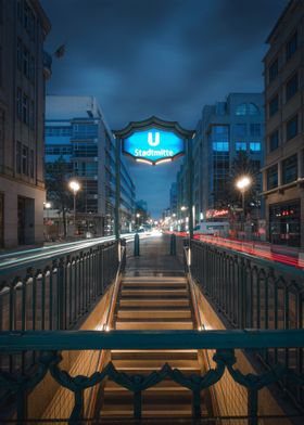 Berlin UBahn Station Night