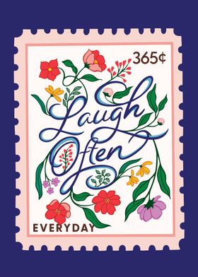 Laugh Often Lettering Art