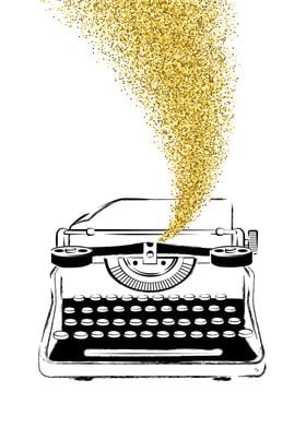 Glitter Luxury Typewriter