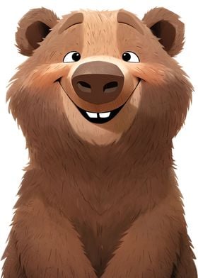 Cute Brown Bear Poster