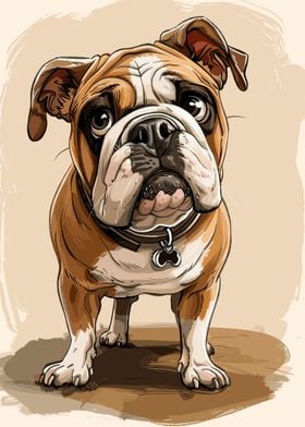 Bulldog Caricature