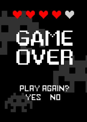 Game Over Pixel Game