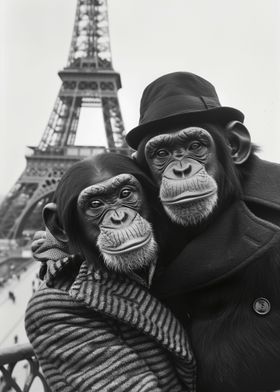 Chimpanzee Couple Paris