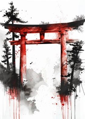 Torii Gate in Mist