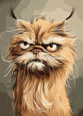 Persian Cat Caricature