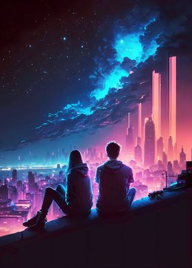 Couple Stargazer City