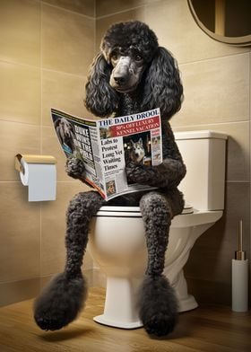 Poodle on the Toilet