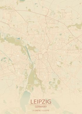 Leipzig Germany City Map