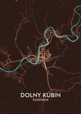 Dolny Kubin City Map