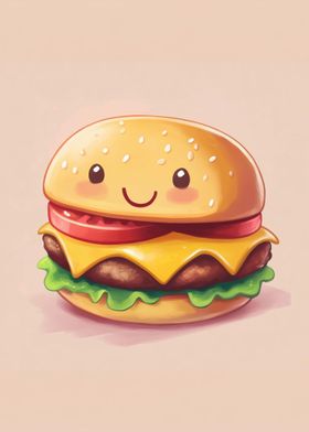 Cartoon Cheeseburger