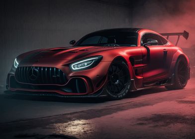 Crimson Mercedes AMG GT