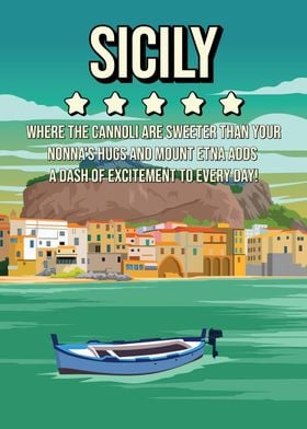 Funny Sicily Review Art 