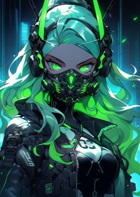 Futuristic Girl Green