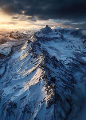 Iceland Snow Mountains