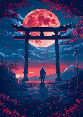 Enchanted Moonlit Torii