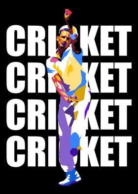 Cricket Pop Art