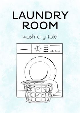 Blue Laundry room