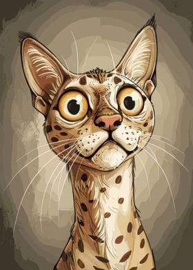 Bengal Cat Caricature