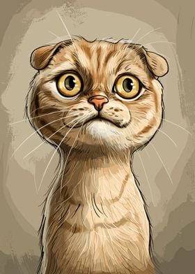 Scottish Fold Caricature