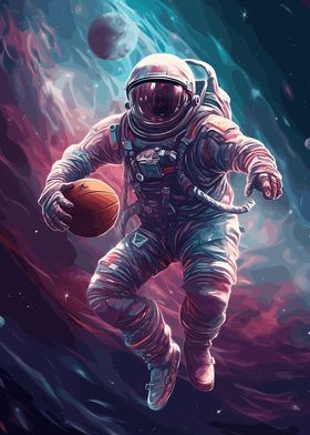 Basketball Space Astronaut