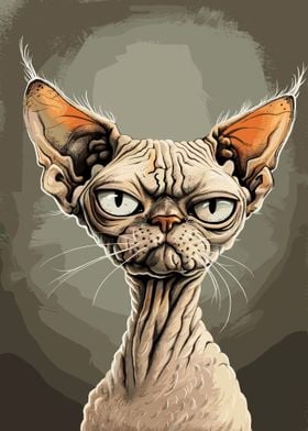 Devon Rex Caricature