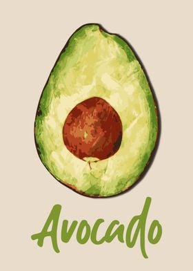 Avocado watercolor