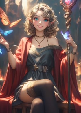 Elf Sorceress Butterflies