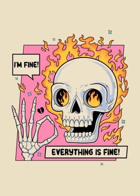 Im Fine Skull on Fire