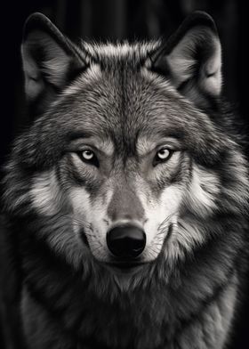 Black and White Wolf